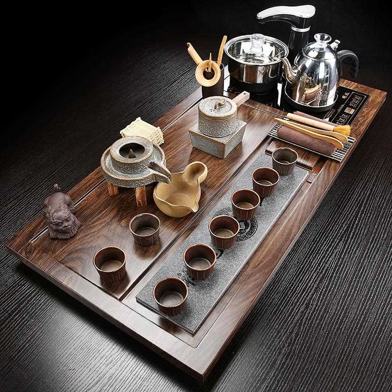 新款直销5ZW茶具套装全套茶盘电茶炉自动上水一体办公家用大茶台