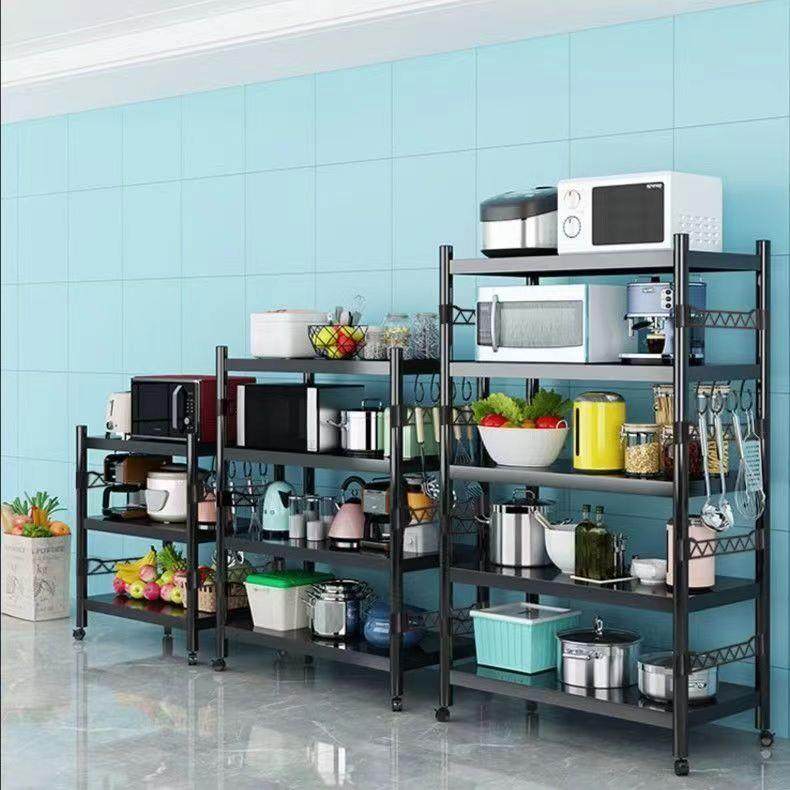 新款直销带围栏厨房置物架落地式多层微波炉架收纳架子烤箱锅架货,厨房/烹饪用具,抹布架/厨房清洁收纳架,淘宝优惠券,粉丝福利购,淘宝优惠卷