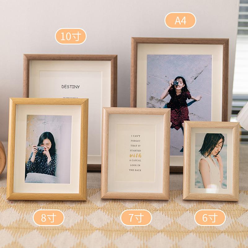 新款直销中空立体67810寸相框空框摆台木框架挂墙钢化玻璃A4画框