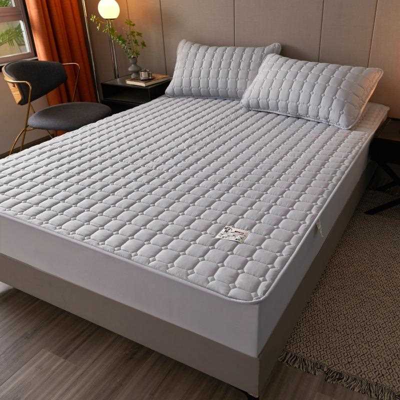 新款直销新款日式A类母婴级原棉大豆纤维夹棉床笠席梦思床罩厚床