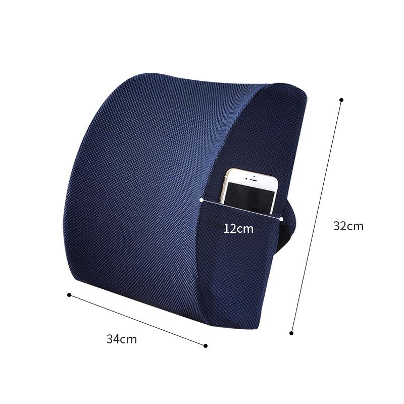 新款直销亚马逊凝胶慢回弹腰靠腰垫座椅靠背垫记忆棉腰部支撑靠垫