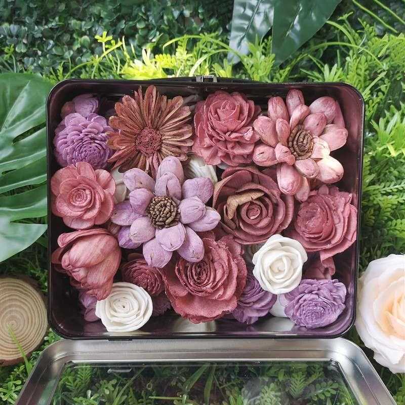 新款直销现货|50朵混合套装通草花 家居软装装饰干花 可插花艺铁