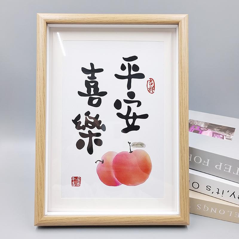 新款直销简约木质相框6寸7寸8寸10寸A4装饰画框摆台摆件装照片中