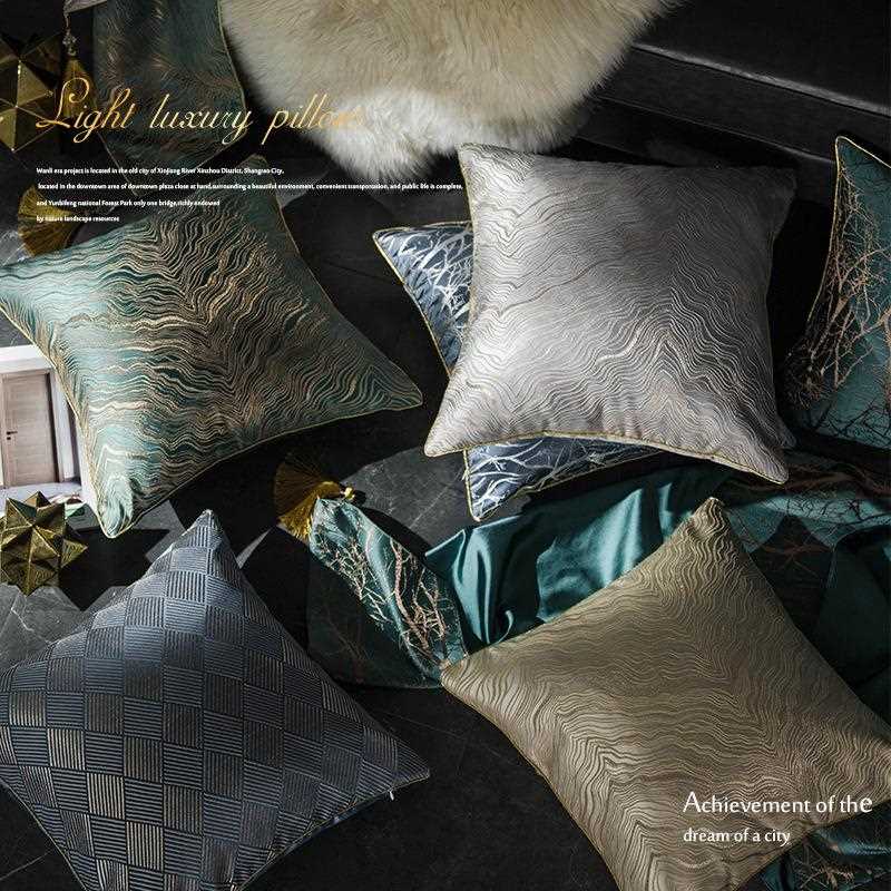 新款直销亚马逊靠垫简约现代欧式抱枕沙发侧睡卧室客厅枕套床头靠