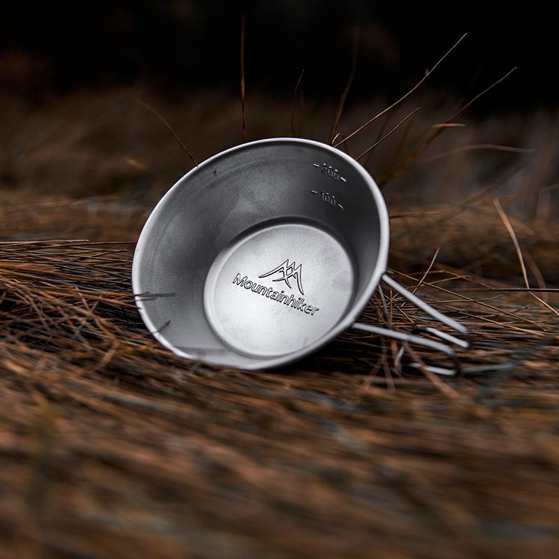 新款直销不锈钢雪拉碗酷拓户外炊具便携多功能银色明火可用食品级