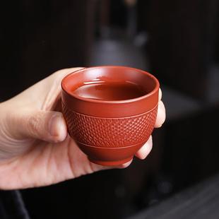直销原矿紫砂主人杯茶杯纯手工品茗杯名家中国风高档朱泥功夫 新款