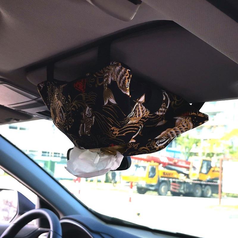 新款直销JDM车载多功能纸巾盒个性挂遮阳板抽纸盒车用挂式扶手箱