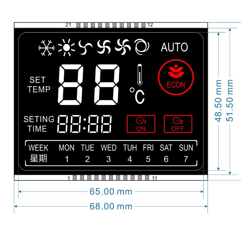 新款直销智能温控器显示屏 LCD液晶定时仪家用遥控液晶屏数显温控