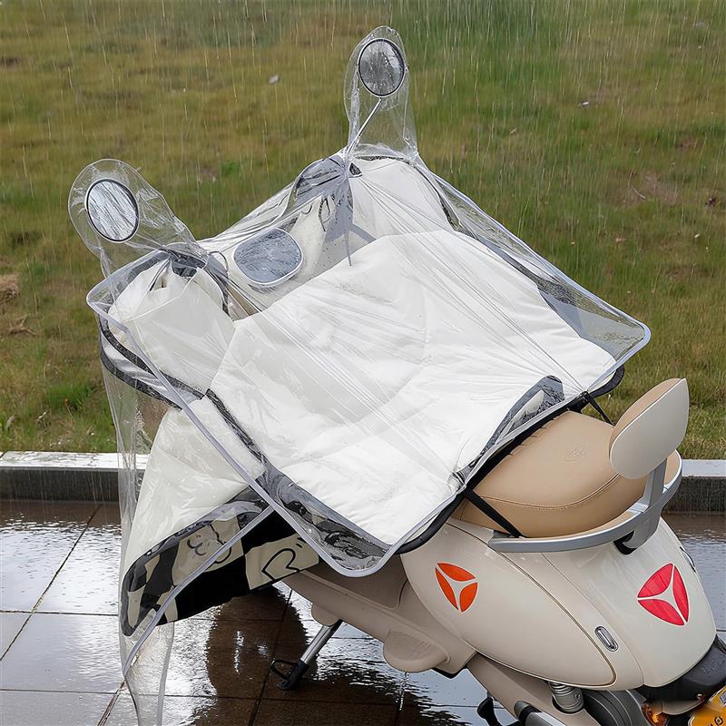 电动车防雨罩电瓶车车头罩防水加大加厚全包围摩托车挡风被一体罩