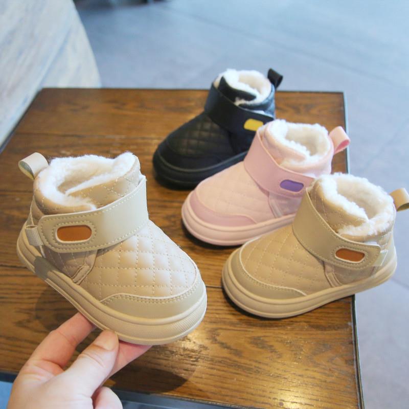 冬季儿童雪地靴保暖加厚宝宝棉鞋小中童鞋男女防泼水低筒短靴子潮