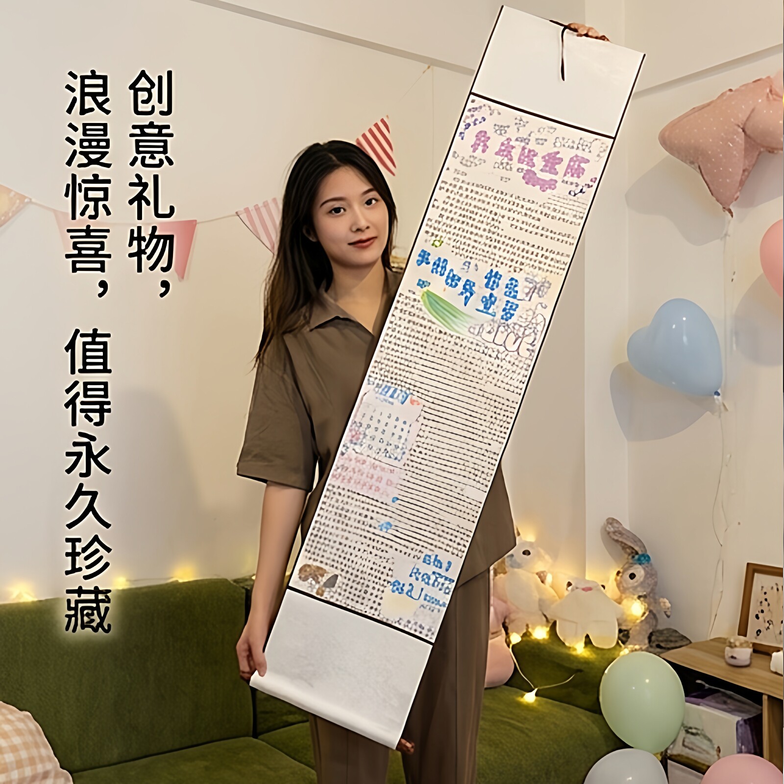 卷轴手写信diy表白情书礼物生日