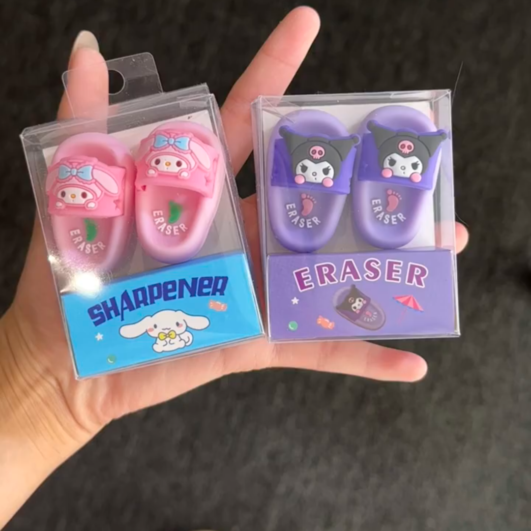 卡通可爱仿真拖鞋橡皮擦