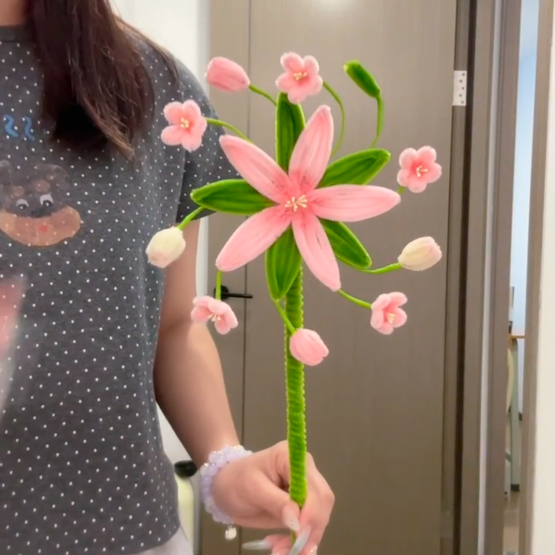 春日桃花风车扭扭棒DIY材料包
