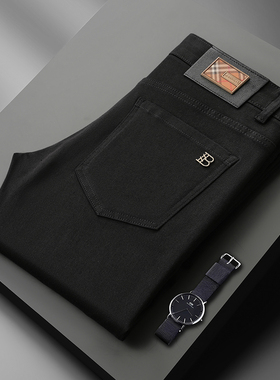 秋冬款欧货欧洲站轻奢加厚黑色防褪色长裤裤弹力修身小直筒裤潮牌