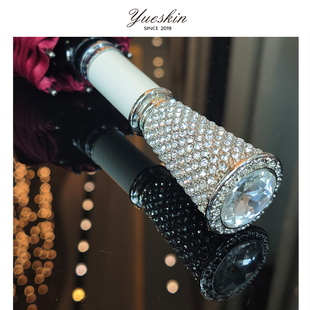 yueskin羽琴晴雨两用伞满天星镶钻高颜值防晒防紫外线酒红色女伞