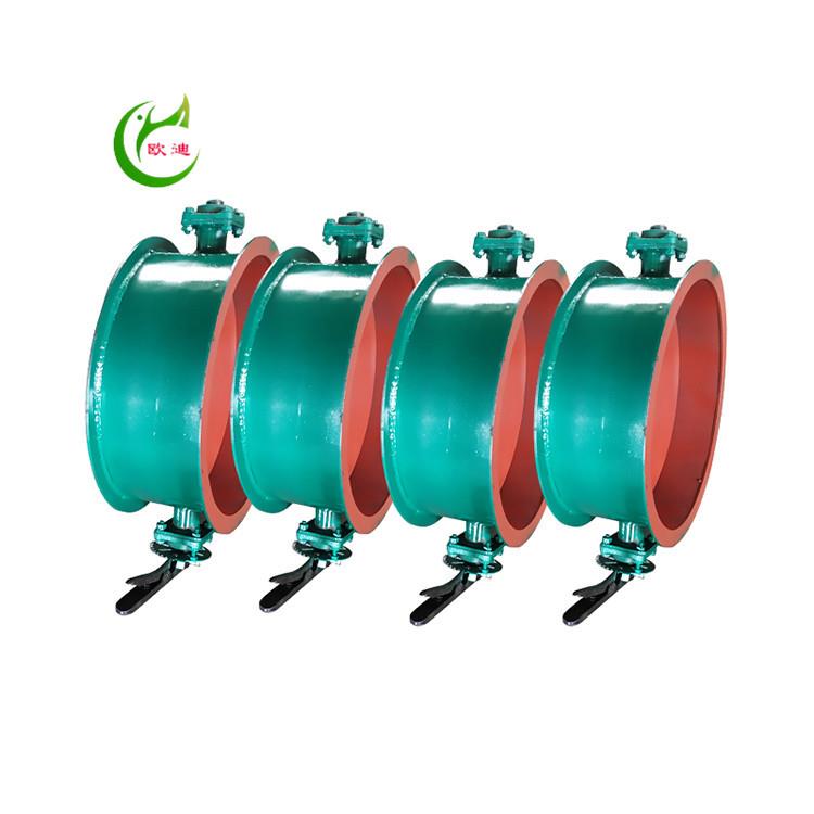 欧迪除尘烟道通风蝶阀 DN400手动翻板阀 不锈钢管道通风蝶阀