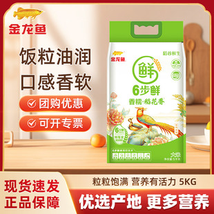 金龙鱼6步鲜香糯稻花香5KG家用煮饭粳米香弹回甘新米大米稻花香米