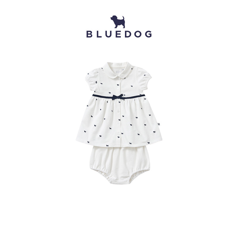 BLUEDOG蓝狗韩国25年春夏连衣裙套装女童宝宝舒适透气内搭套装