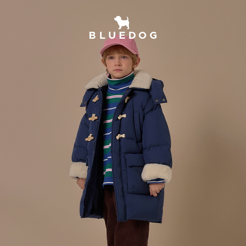 韩国蓝狗经典长款加厚鹅绒羽绒服