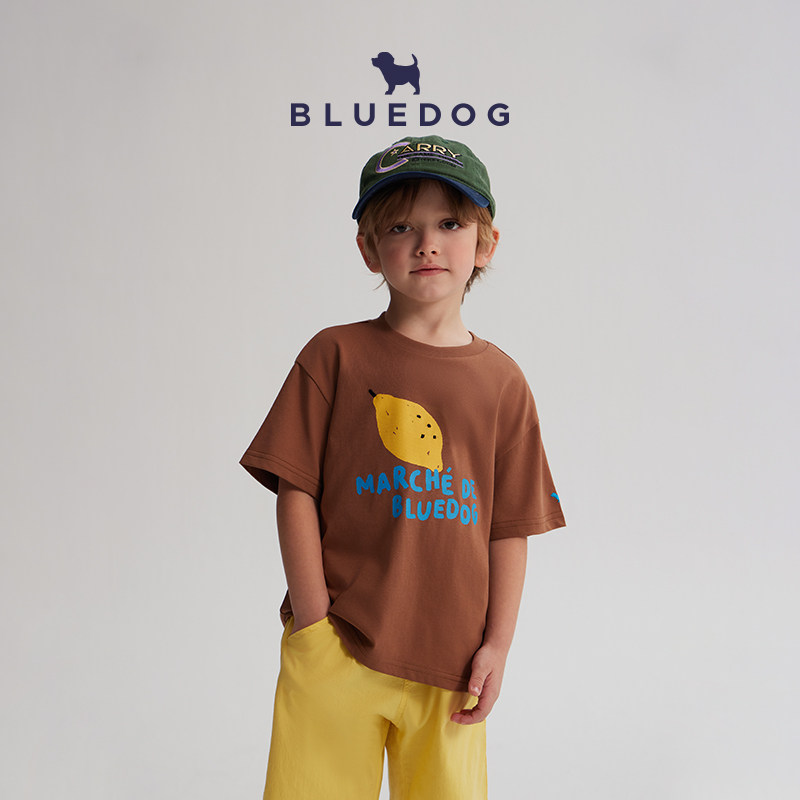 BLUEDOG蓝狗春夏宽松休闲卡通水果图案短袖T恤男女童个性上衣图片