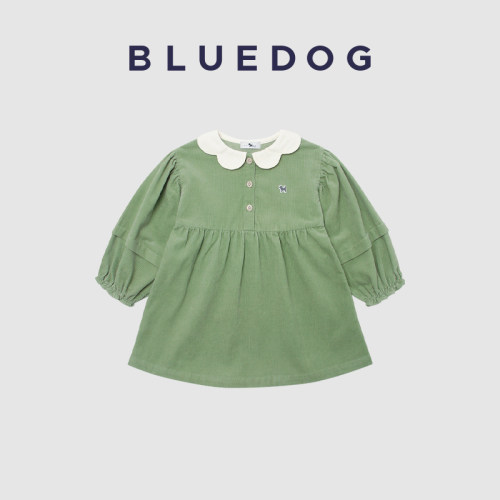 BLUEDOG韩国花边领儿童连衣裙