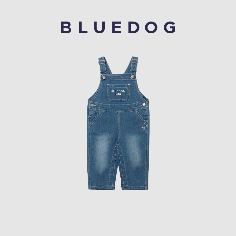 BLUEDOG韩国进口儿童牛仔背带裤