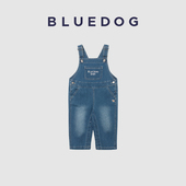 春季 新款 男女童宽松韩版 BLUEDOG儿童童装 潮男女童休闲牛仔背带裤