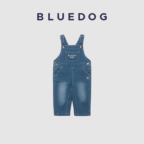 BLUEDOG韩国进口儿童牛仔背带裤