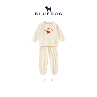 男女童休闲简约舒适套装 天鹅绒基础套装 蓝狗25FW秋冬季 BLUEDOG