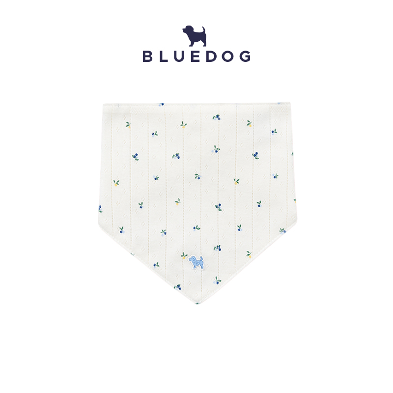 BLUEDOG蓝狗韩国婴儿男女宝宝口水巾新生儿围脖水果印花围兜