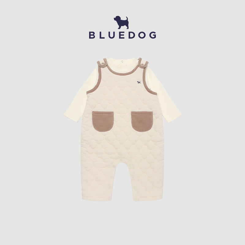 BLUEDOG韩国夹棉儿童连体套装