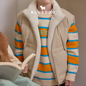 BLUEDOG 韩国蓝狗25FW冬儿童保暖双面毛绒羽绒马甲百搭保暖外套