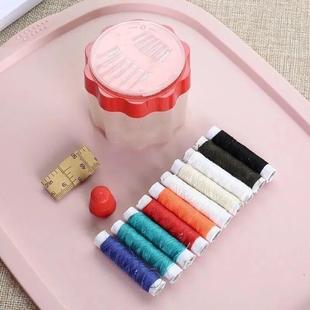 家用针线盒针线包纸尺穿线器顶针缝补缝纫工具套装 创意便携式