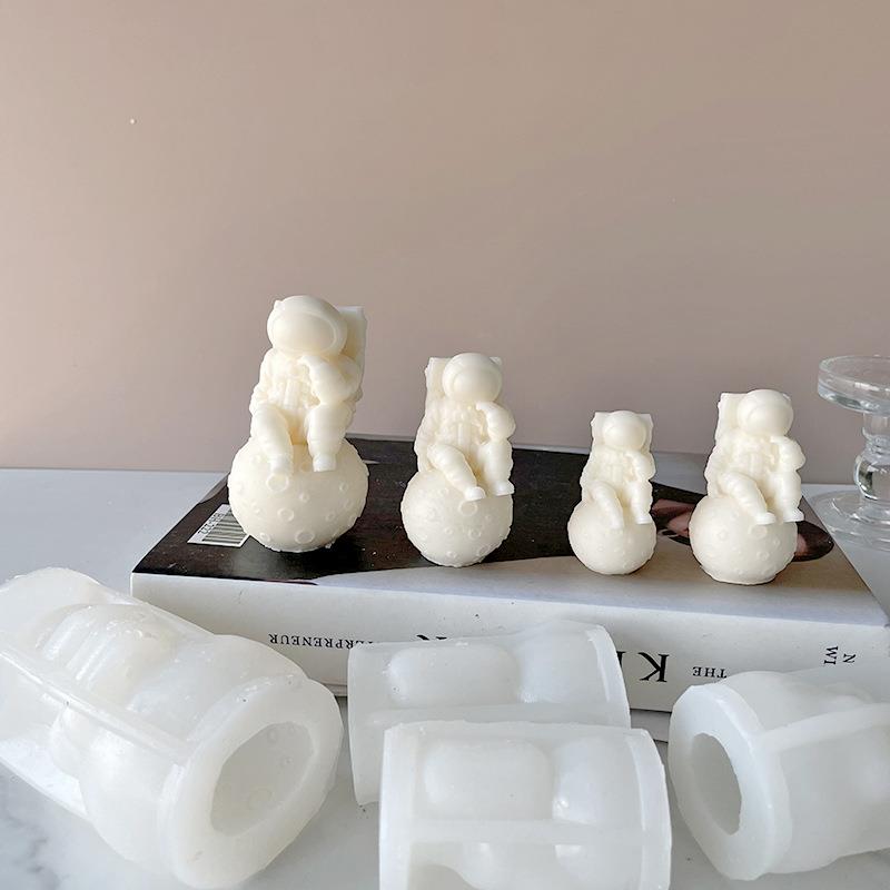 嘉汇美月球宇航员冰块模具DIY卡通迷你太空人香薰蜡烛硅胶磨具