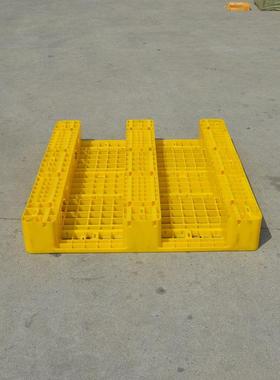 台州丽厂水黄色1111川字川字网车格托盘塑料卡板叉托盘家