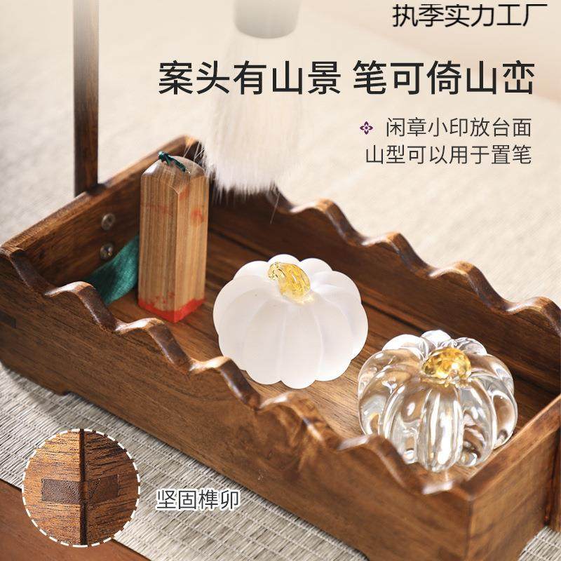 实文木毛笔笔架古风架架文房书法收纳置物917架昌毛笔挂笔挂,商业/办公家具,钥匙箱,淘宝优惠券,粉丝福利购,淘宝优惠卷
