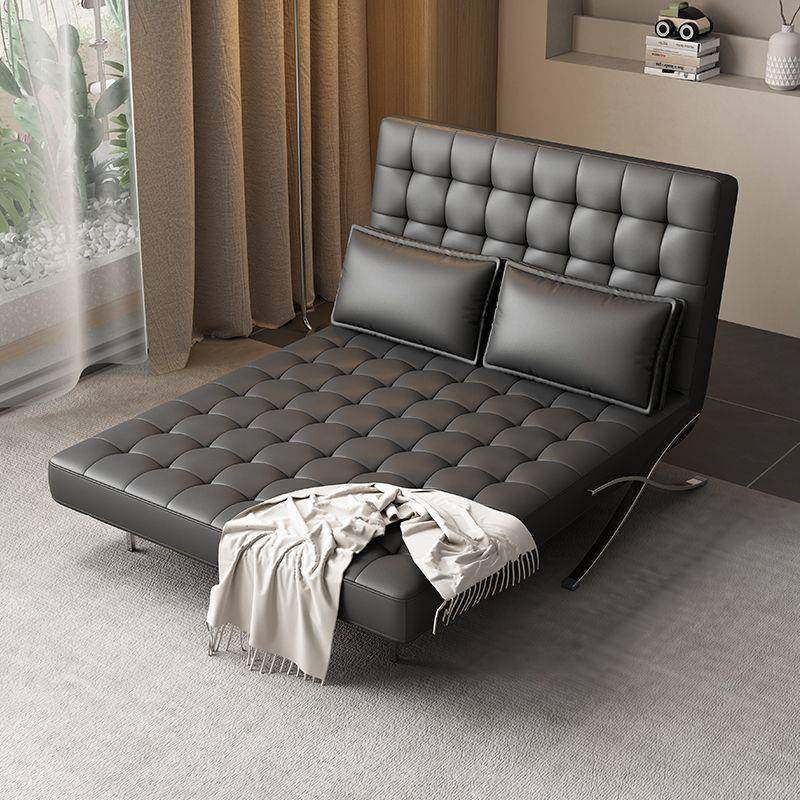 无品牌/单人沙发床可折两厅小用户客型巴塞罗那阳台叠书房黑色懒