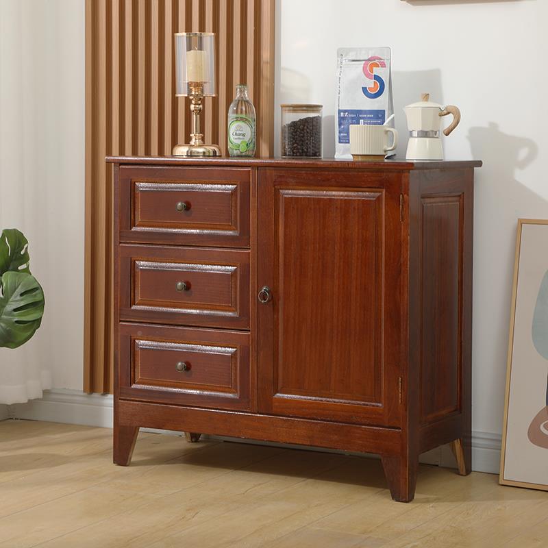 ft斗柜实木收纳储物柜美式用客厅卧室小纯柜子餐边柜床F768H7M7家