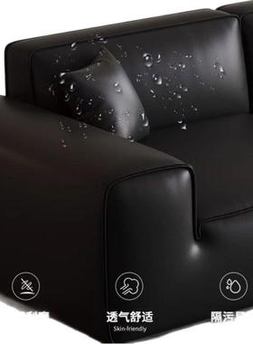 大黑牛块沙发意式简约现PDD10265代客沙厅豆直腐排乳胶休息发公寓