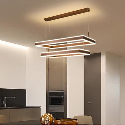 厅灯LED简约25304卧室吊灯厅创意长方形大气个灯具灯饰性l客ed餐