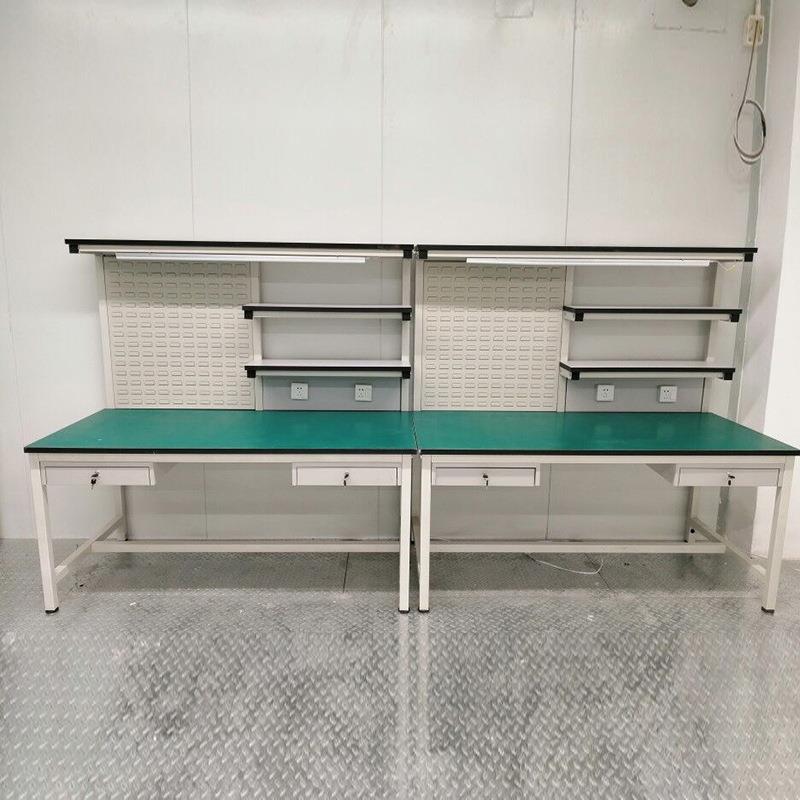 重型带挂板防静工电工作台脑维修桌电子电操作质EBQ检台厂作桌子