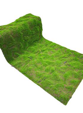 凹凸真草坪地毯青苔草皮珍珠棉造铺垫户假外OVV人球场人仿工绿色