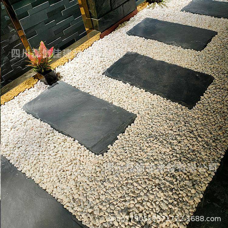 天然踏青石板汀步文林景区别墅园防滑草坪不HDF规则庭院花园步化