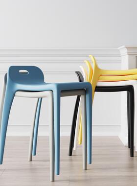 9熟胶塑料矮用靠背c学生书桌椅子朔料子家坐高4凳0m厘BTZ米公分高