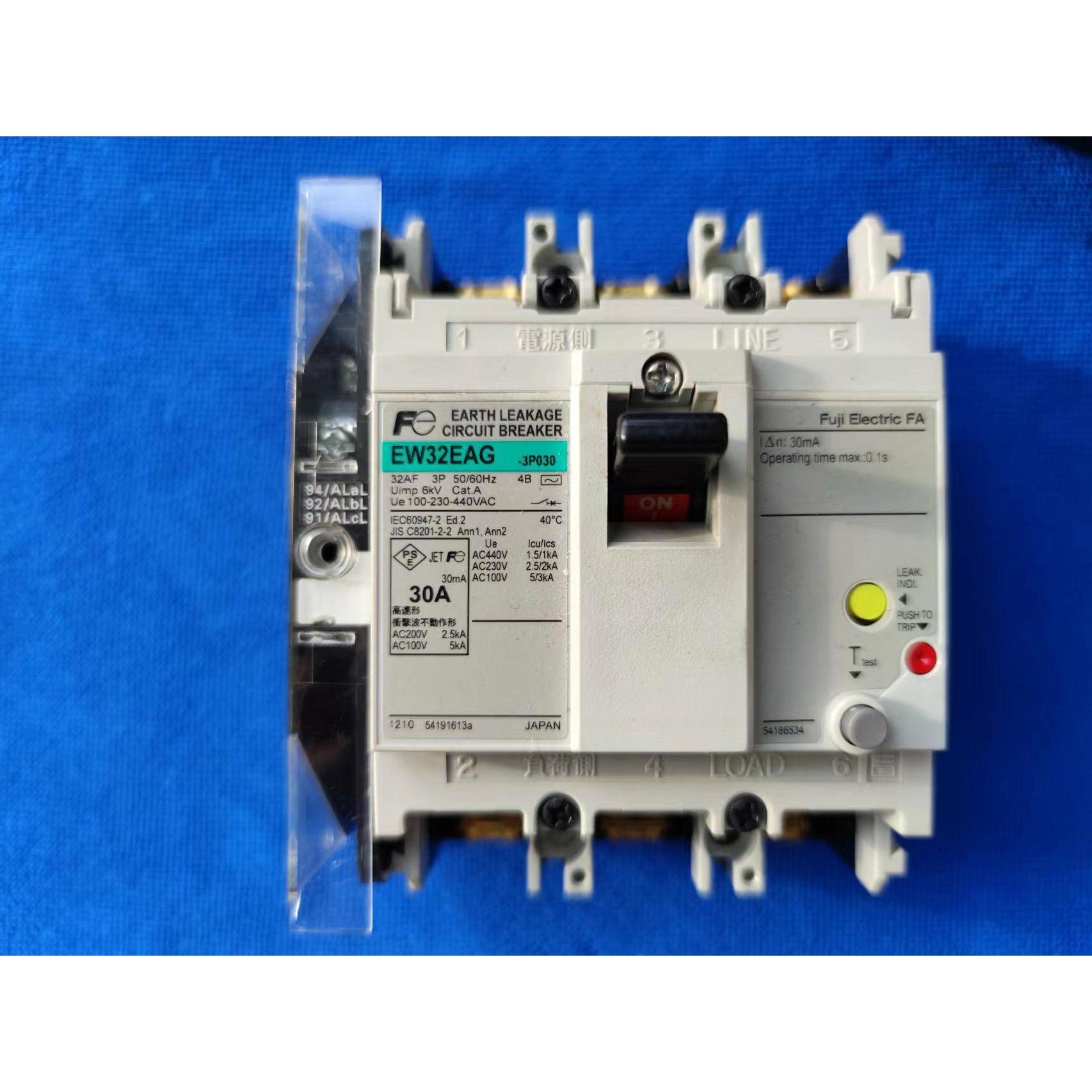富士漏电断路器EW100EAG 3P30MA 100A  100B 外挂脱扣器BZ6F410C