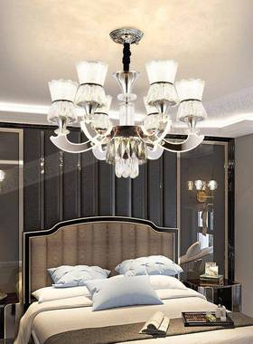 晶水吊灯新款网红cp#33462客厅灯灯现代简吊约轻奢水晶灯臂发光餐