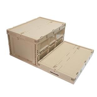 大号8露0L带盖料折叠箱载收纳箱PPD加厚营颜色多样PP车塑折叠周转