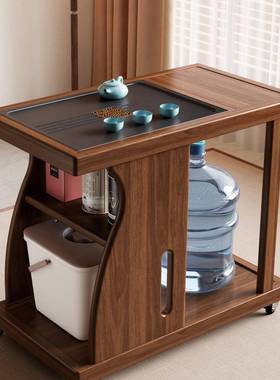 移动茶家用小型户茶台桌实茶车烧水壶一体木茶水柜茶边几功夫AXC