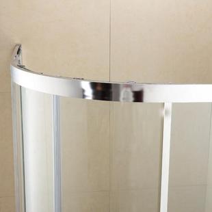 926厂形家直销0304不锈钢弧扇淋S浴房浴室挡水条隔断简易淋浴房50