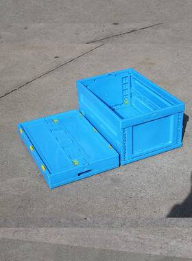 胶折叠箱600-20带盖OIN理塑果料周转箱水蔬菜周转塑料框整塑收纳